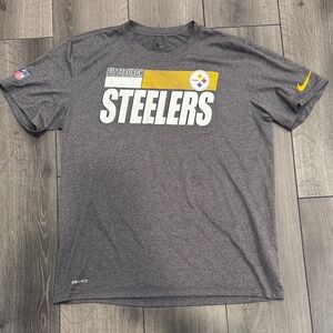 Men’s Gray Nike Pittsburgh Steelers NFL Shirt Sz L